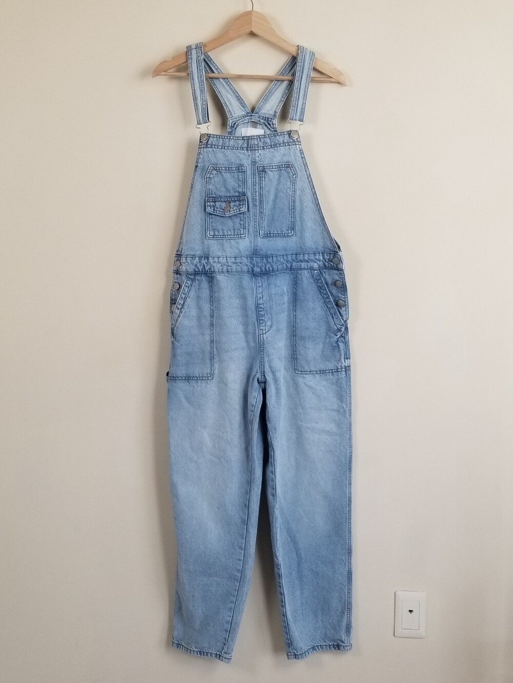 Celebrity Pink Denim Overalls Medium